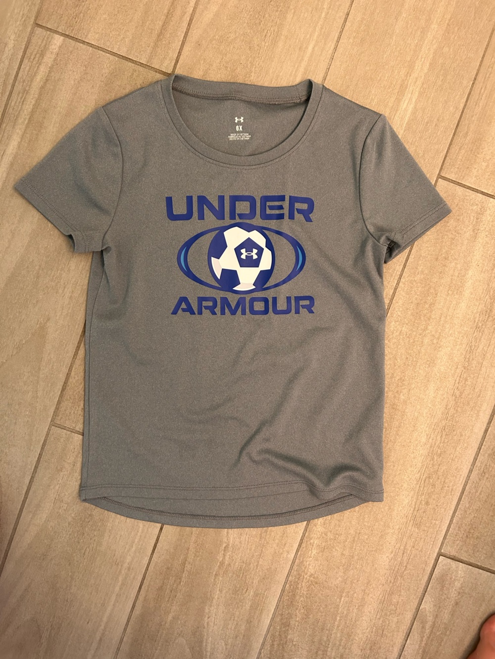 Under Armour girls Gray Performance Soccer T-Shirt size 6X